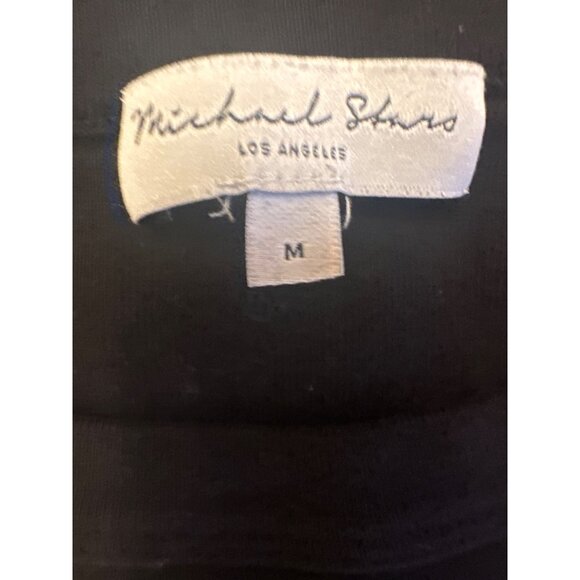 Michael Stars Womens Black Cotton Tank Top Size M Minimalist Classic Basic - Picture 2 of 4